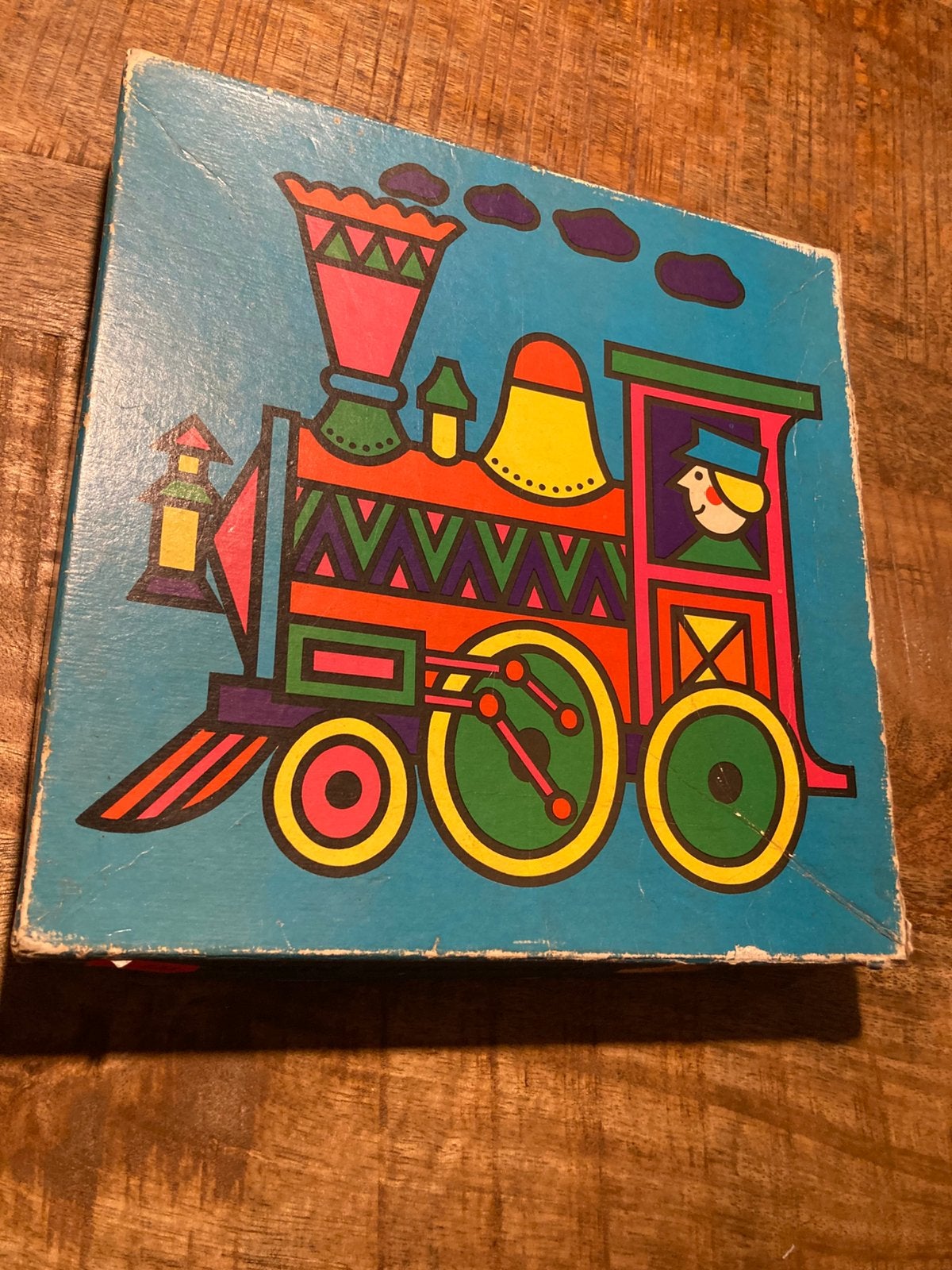 Oude houten puzzel trein, Antiek en Kunst, Ophalen of Verzenden