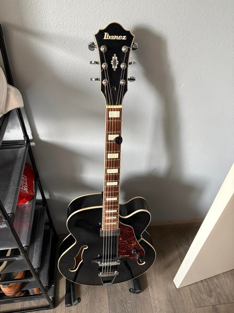 Ibanez AF71f-BK-12-02 semi-akoustisch, Ophalen, Zo goed als nieuw, Solid body, Ibanez