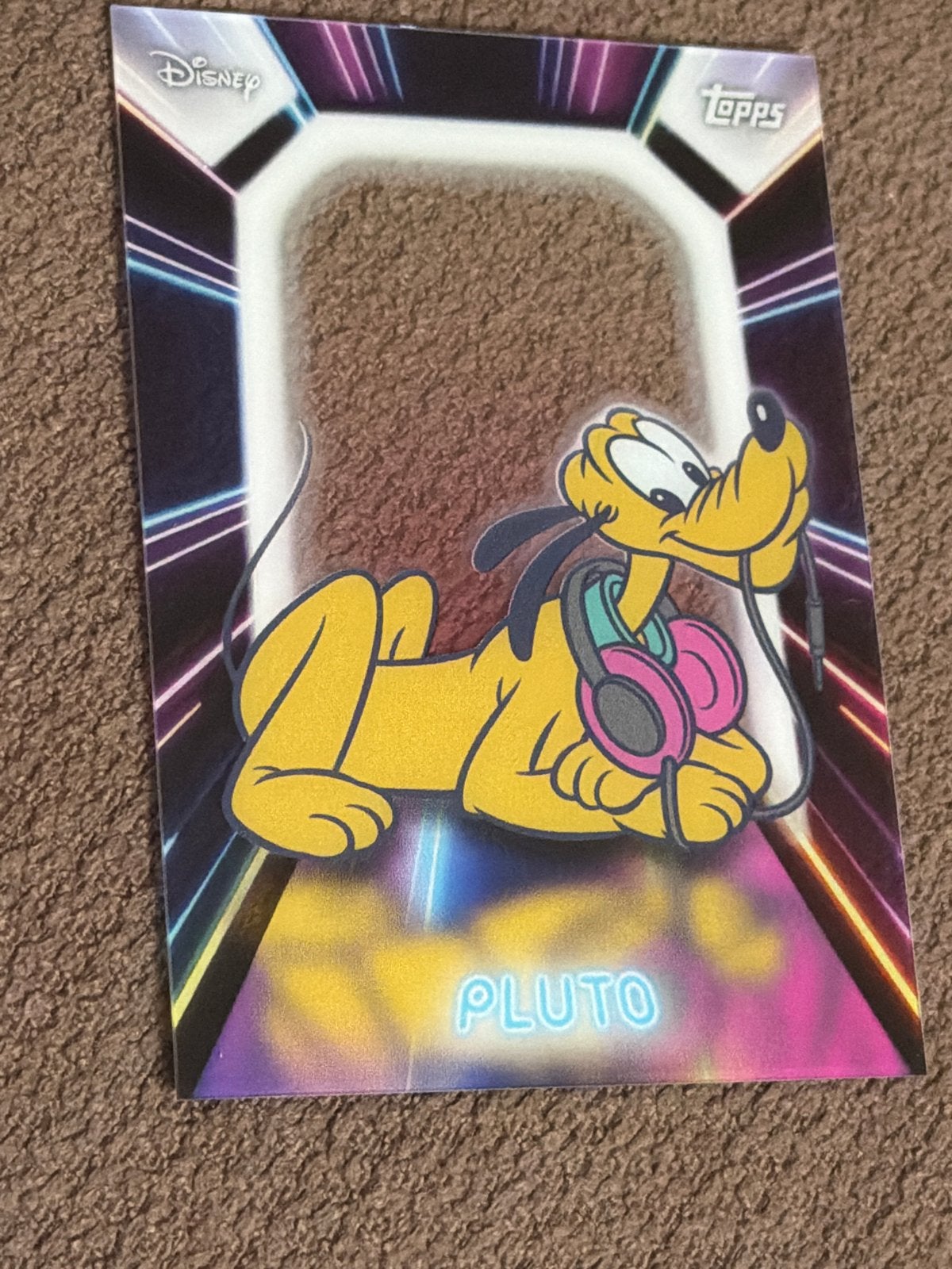 Disney Topps Pluto Neon Lights Verzamelkaart NPL-20, Ophalen of Verzenden, Zo goed als nieuw, Overige soorten, Overige typen