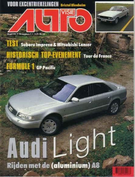 Autovisie 9 1994 : Lotus Esprit - Subaru Impreza - Audi A8, Ophalen of Verzenden, Gelezen, Algemeen