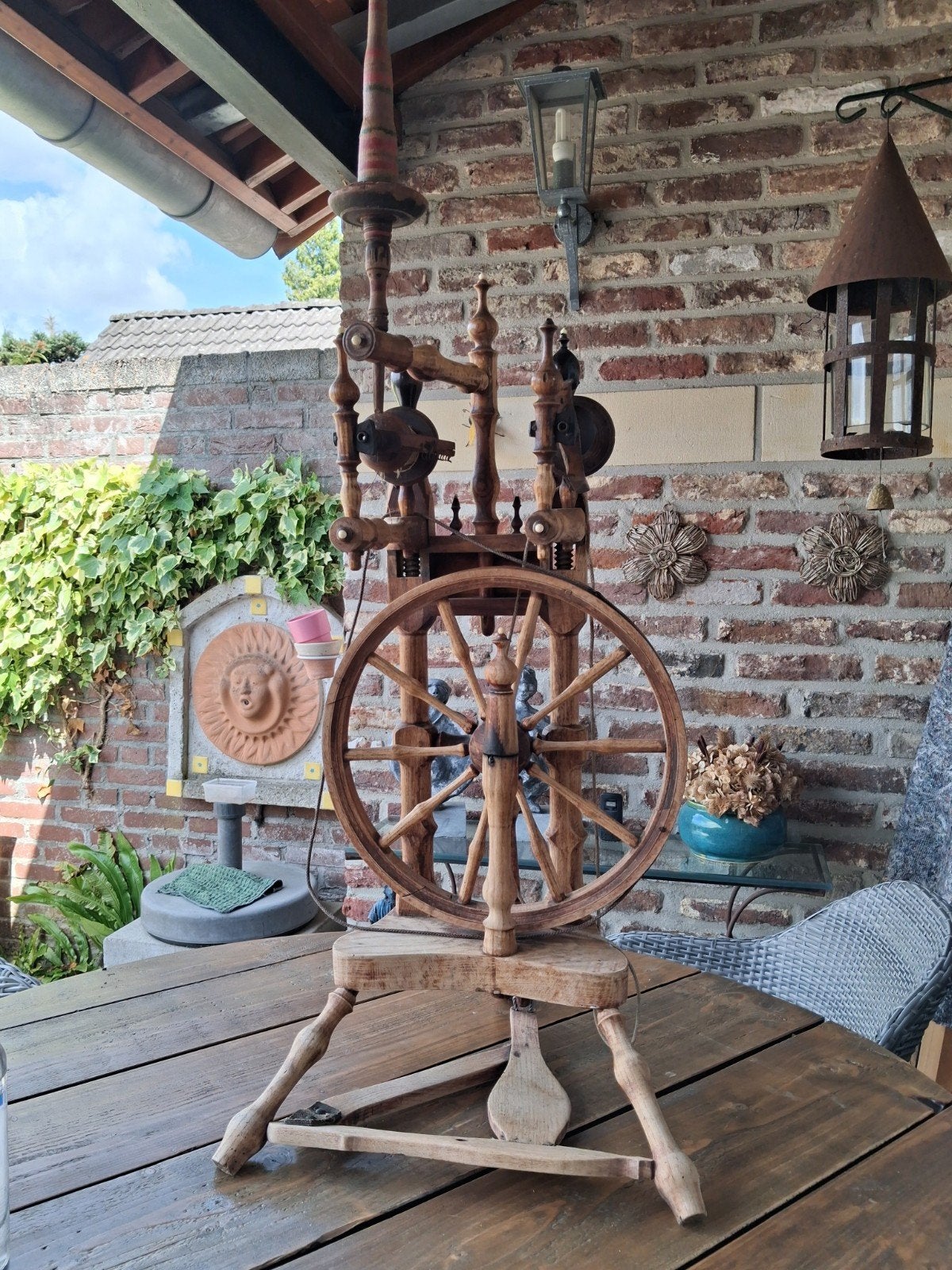 Antiek Spinnewiel Sophie Dräger Bockhop 1898, Ophalen of Verzenden, Gebruikt, Spinnewiel