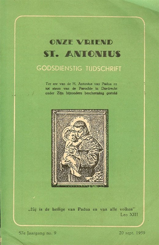 Onze vriend St.Antonius. Godsdienstig tijdschrift 57e jaarg., Boeken, Ophalen of Verzenden, Gelezen