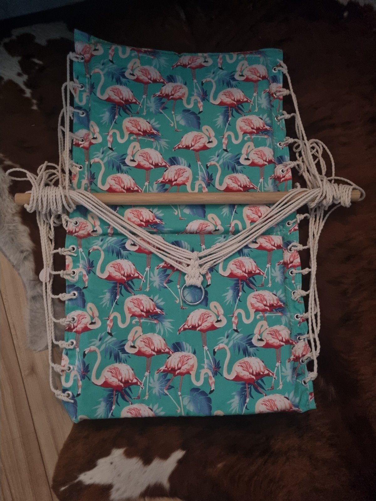 Xenos flamingo hangstoel, Ophalen, Zomers, Blauw, Zo goed als nieuw
