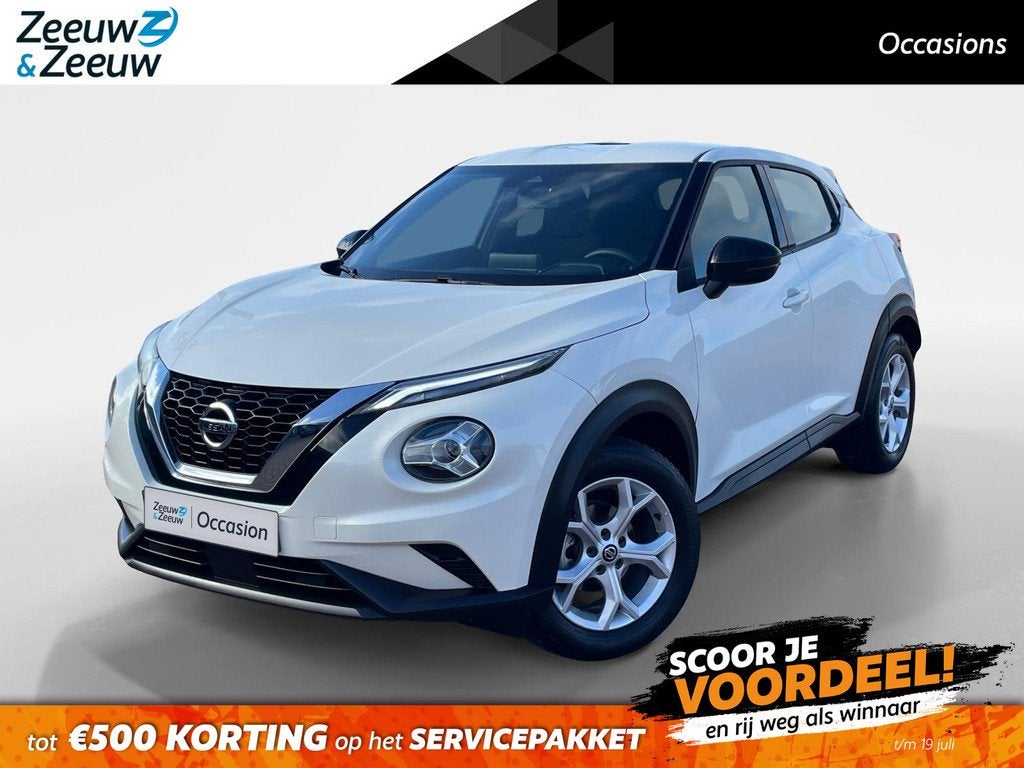 Nissan Juke 1.0 DIG-T Business Edition Automaat*Navi+Camera*, Auto's, Nissan, Stof, Euro 6, Wit, Bedrijf