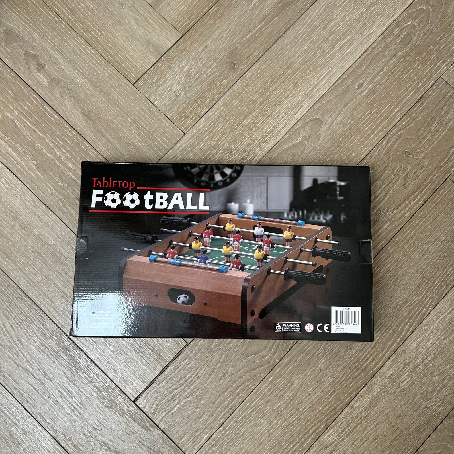 Mini voetbal tafel in doos, Ophalen, Zo goed als nieuw