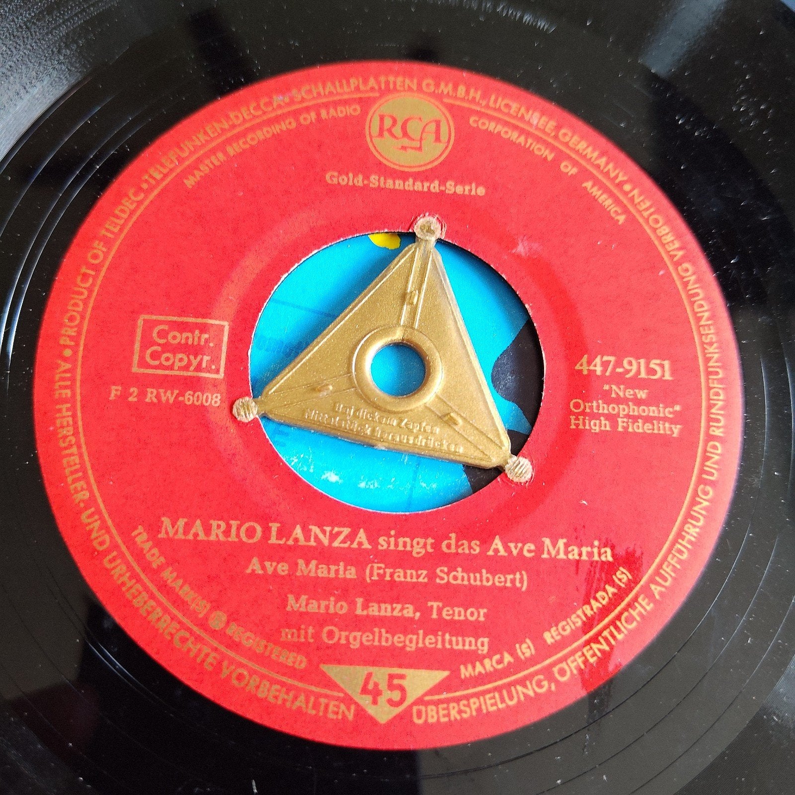 Mario Lanza  Ave Maria (Gold-Standard-Serie 45 toeren), Cd's en Dvd's, Vinyl Singles, Ophalen of Verzenden, Gebruikt, 7 inch, EP