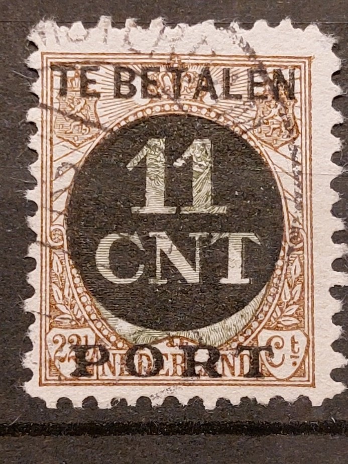 Nederland Postpakket Verrekenzegel PV1 (1924), Ophalen of Verzenden, T/m 1940, Gestempeld