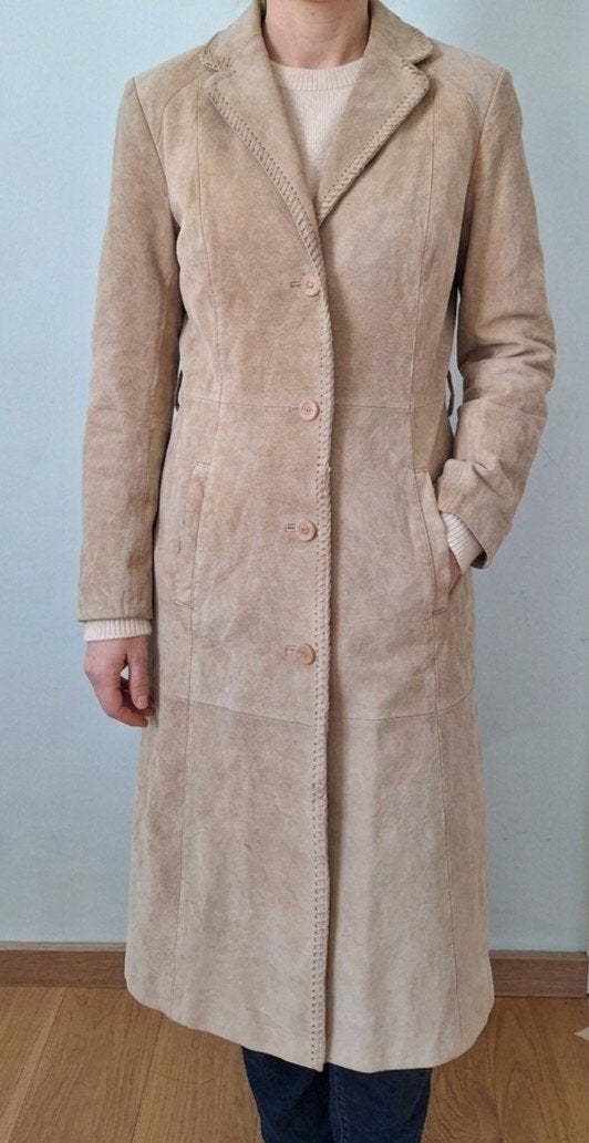 Leuk beige suede vintage  jas van Zara maat 38, Kleding | Dames, Maat 38/40 (M), Ophalen of Verzenden, Zo goed als nieuw, Zara