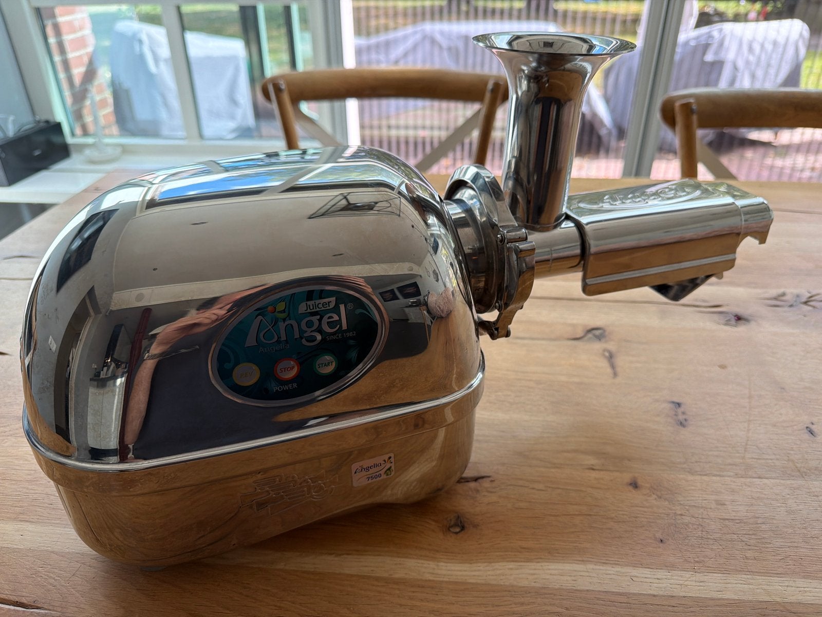 Angel Juicer Angelia 7500 - RVS Slowjuicer, Ophalen, Zo goed als nieuw