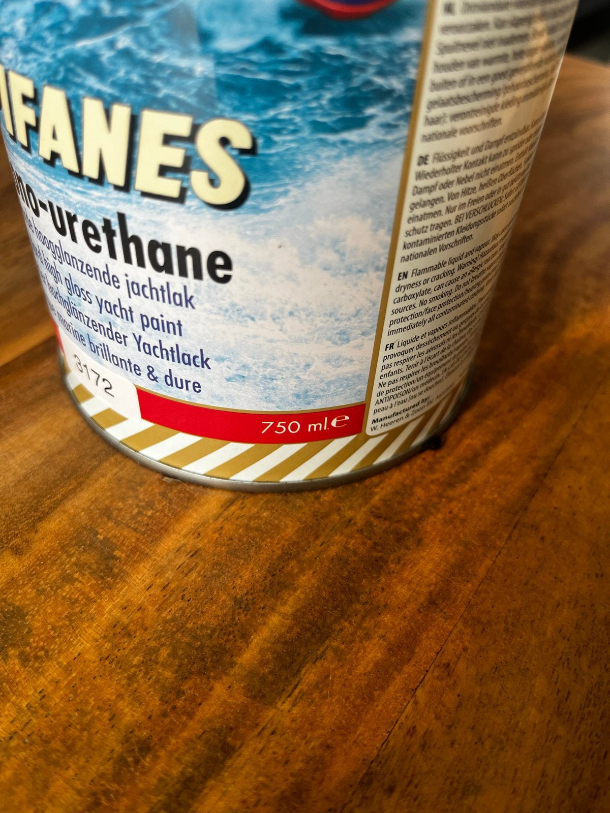 Epifanes Mono-urethane Jachtlak, hoogglans, Nieuw, Ophalen of Verzenden, Lak, Minder dan 5 liter