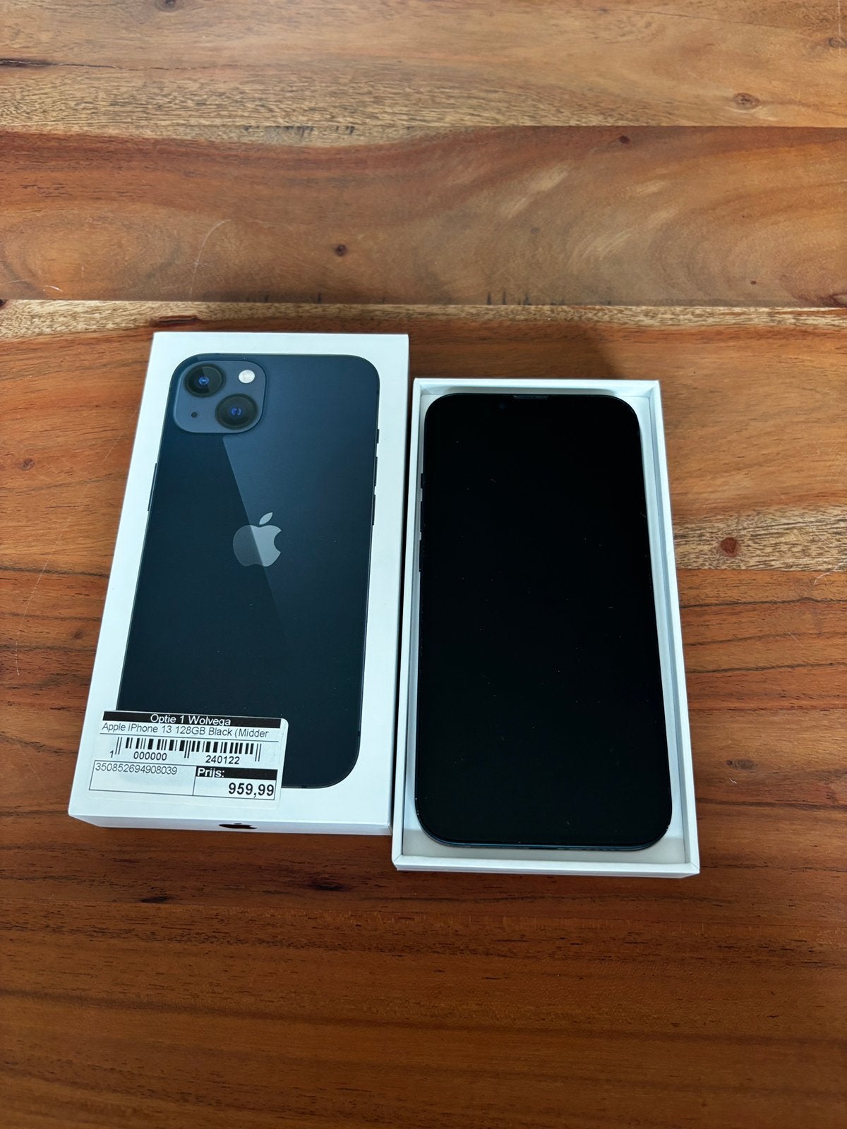 Apple iPhone 13 128GB Midnight | Compleet in doos, 128 GB, Zwart, IPhone 13, Ophalen of Verzenden