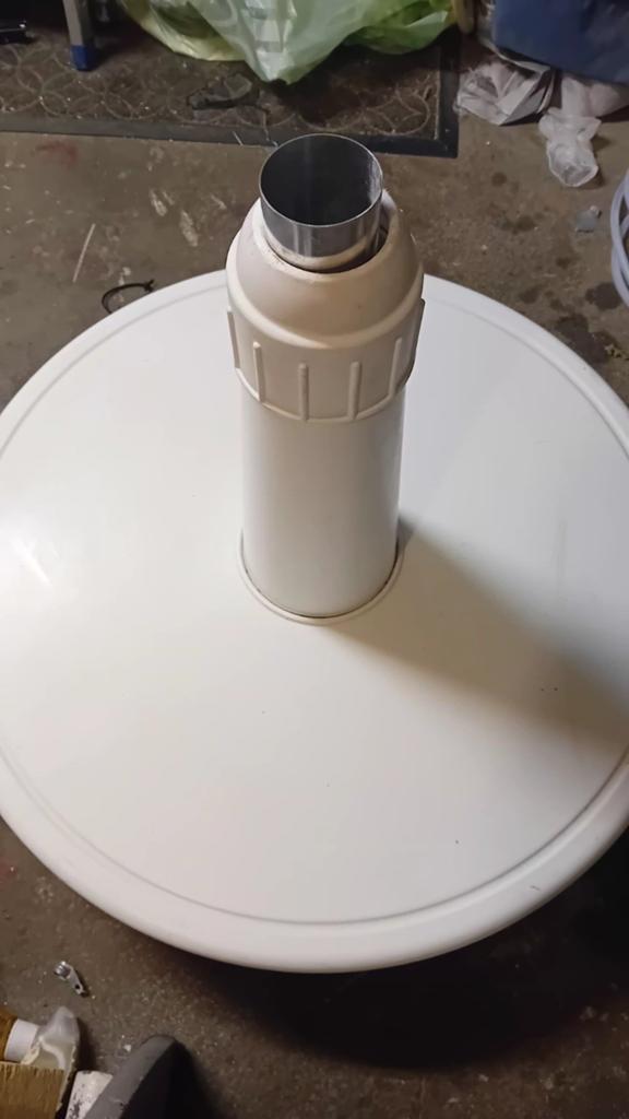 Witte parazolstandaart, Ophalen, Zo goed als nieuw, Minder dan 1 meter, Parasolvoet
