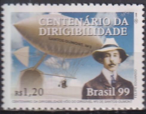 Brazikie 1999 Zeppelin, Postzegels en Munten, Postzegels | Thematische zegels, Postfris, Vliegtuigen, Verzenden