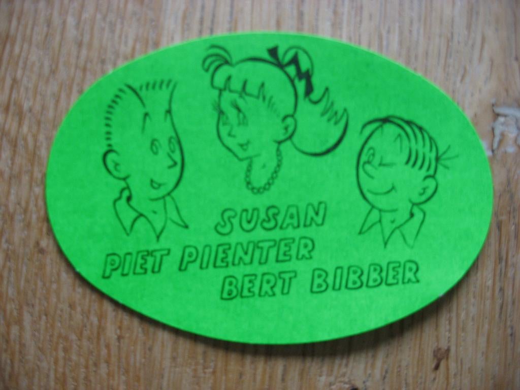 Piet Pienter Bert Bibber en Suzan POM Sticker, Verzamelen, Ophalen, Nieuw, Strip of Tekenfilm