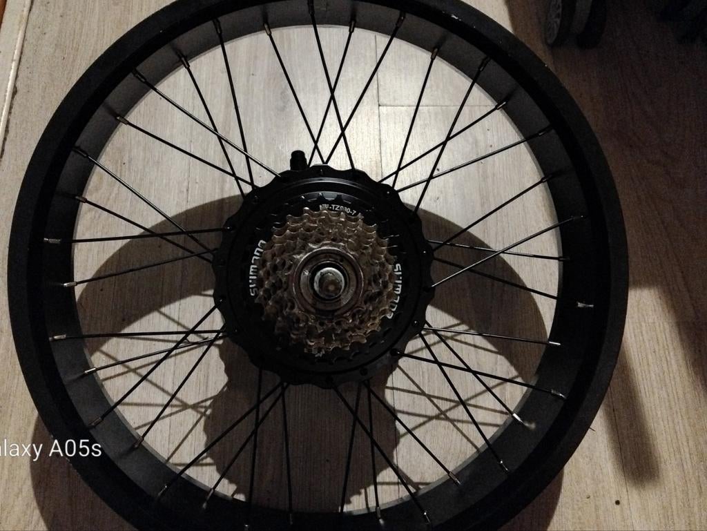 Werkend e-Bike Achterwiel Fat Tire | idpoo Motor + Shimano 7, Ophalen of Verzenden, Zo goed als nieuw