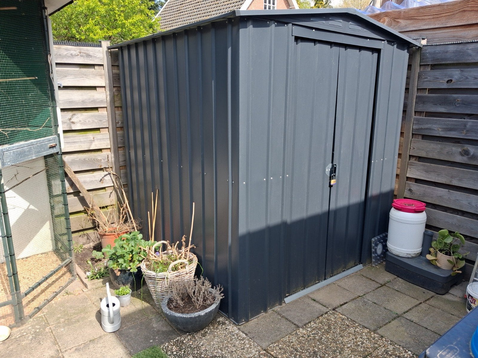 Metalen schuurtje - 1.90x1.18x1.80m - Goede staat, Ophalen, Metaal, Overige typen