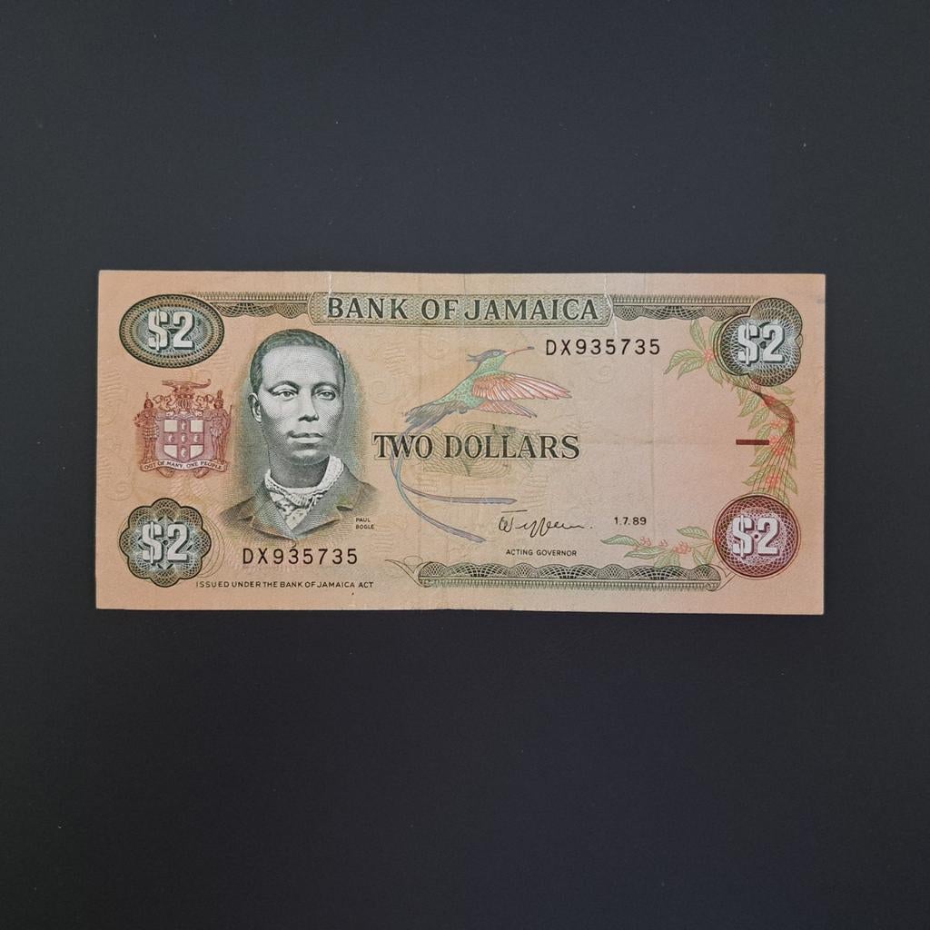 2 dollar Jamaica #028, Postzegels en Munten, Bankbiljetten | Amerika, Verzenden, Noord-Amerika, Los biljet