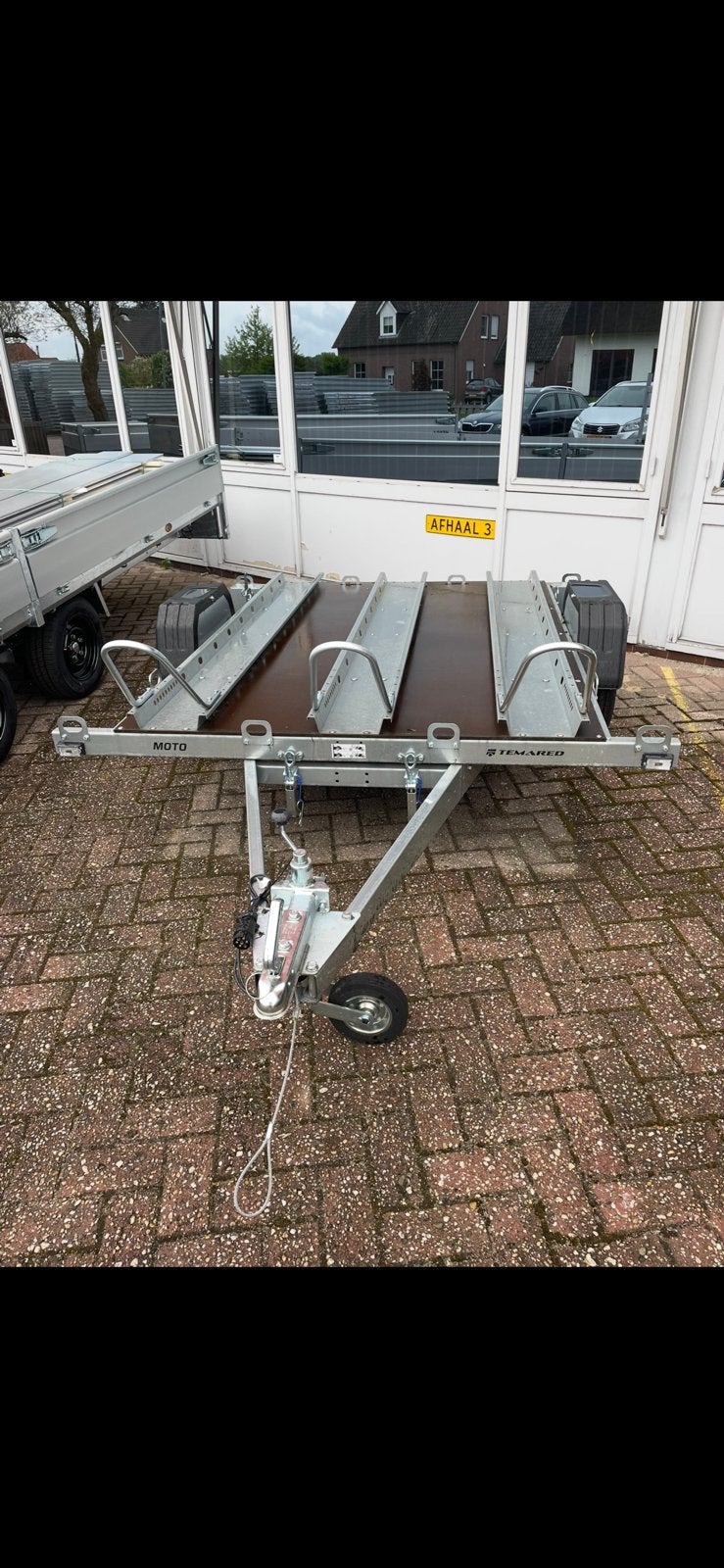 Temared moto 3 motortrailer (motoraanhanger), Auto diversen, Aanhangers en Bagagewagens, Ophalen of Verzenden, Zo goed als nieuw