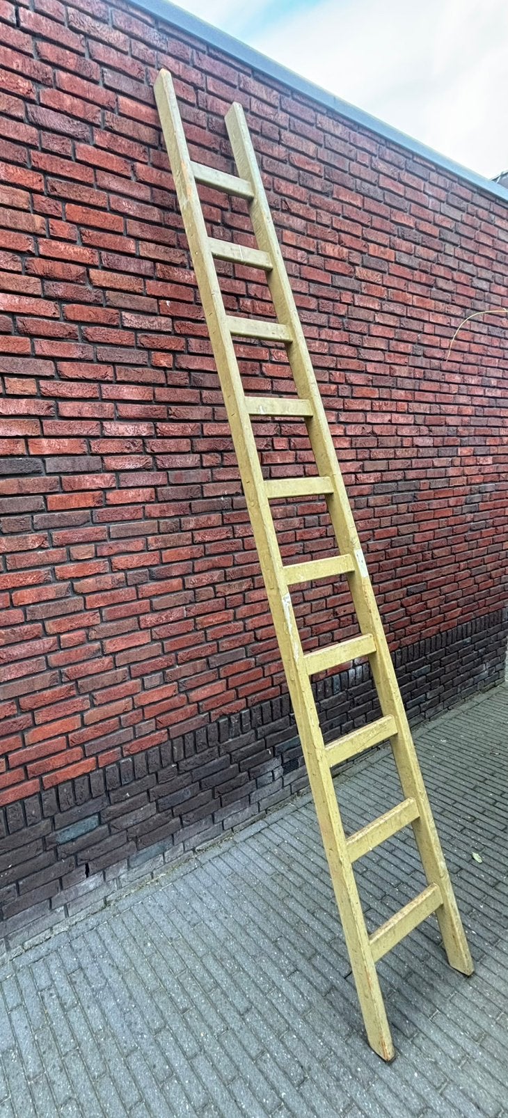 Te koop houten ladder., Doe-het-zelf en Verbouw, Ophalen, Zo goed als nieuw, Minder dan 2 meter