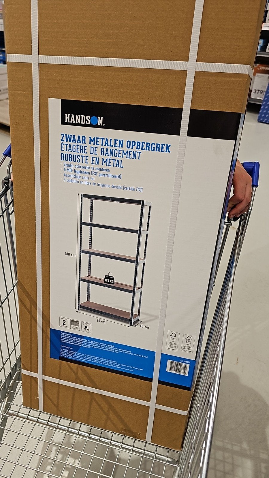 HANDSON Zwaar Metalen Opbergrek - 180x90x40 cm, Huis en Inrichting, Ophalen of Verzenden, Nieuw