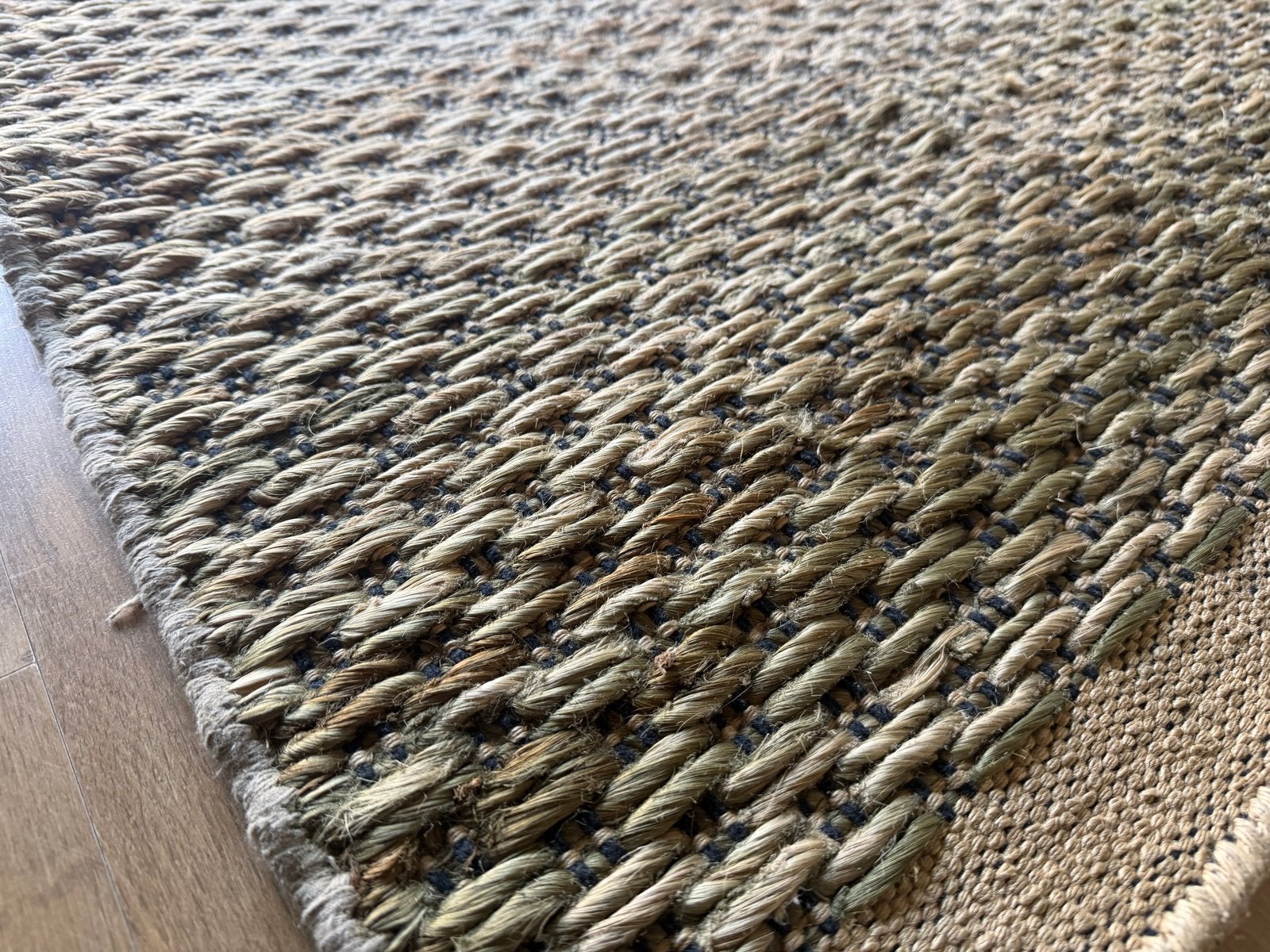 Juten vloerkleed, handgeweven, 200x290 cm, Brinker Carpets, Ophalen, Gebruikt, 150 tot 200 cm, Groen