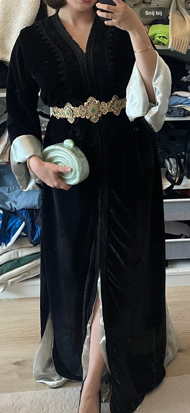 Fluweel marokkaanse caftan, Maat 48/50 (M), Ophalen of Verzenden, Overige thema's, Kleding