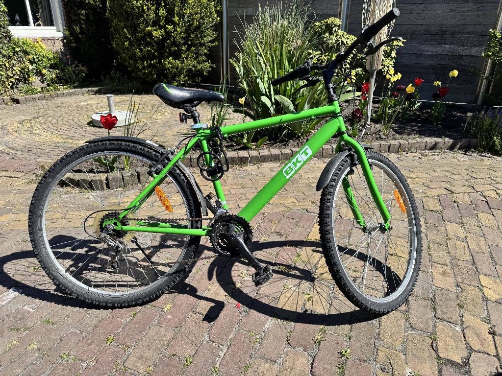 Kinder mountainbike, Gebruikt, Velgrem, Versnellingen, 18 inch