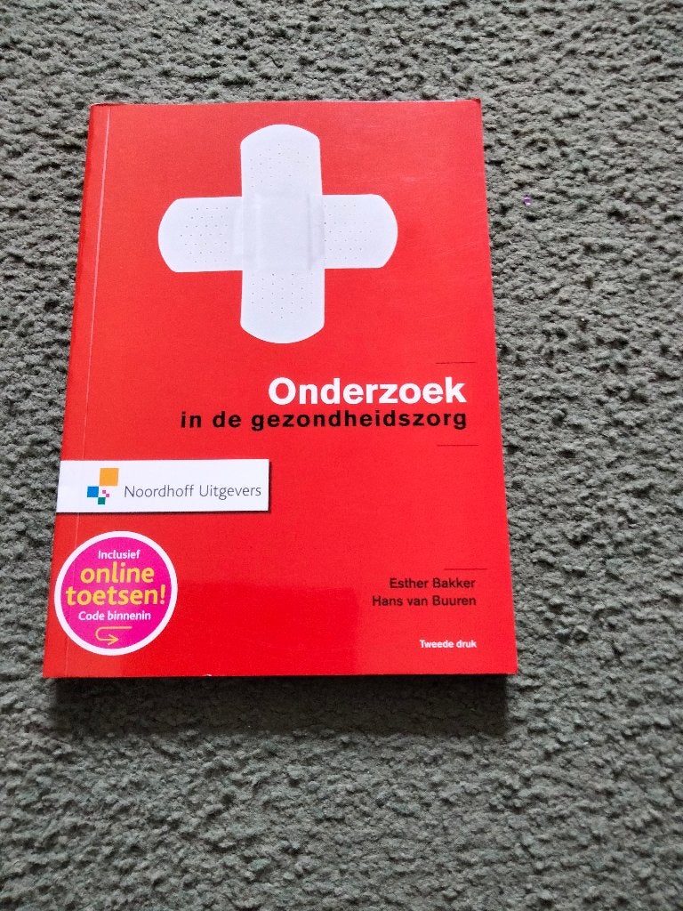 Onderzoek in de gezondheidszorg - Esther Bakker & Hans van B, HBO, Zo goed als nieuw, Gamma, Ophalen