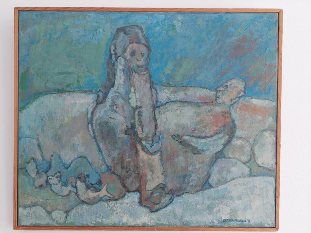 Olieverfschilderij op board, Zeeuwse schilder Gerard Menken, Ophalen
