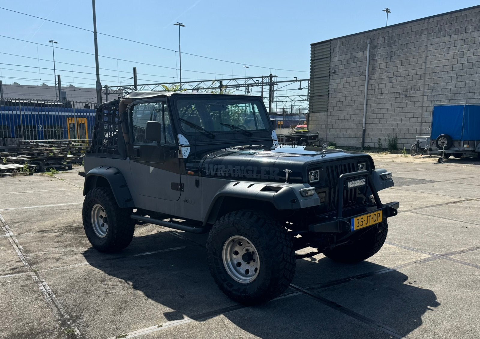Jeep Wrangler yj 4.0, Auto's, Jeep, 183 pk, 450 kg, 1429 kg, Zwart