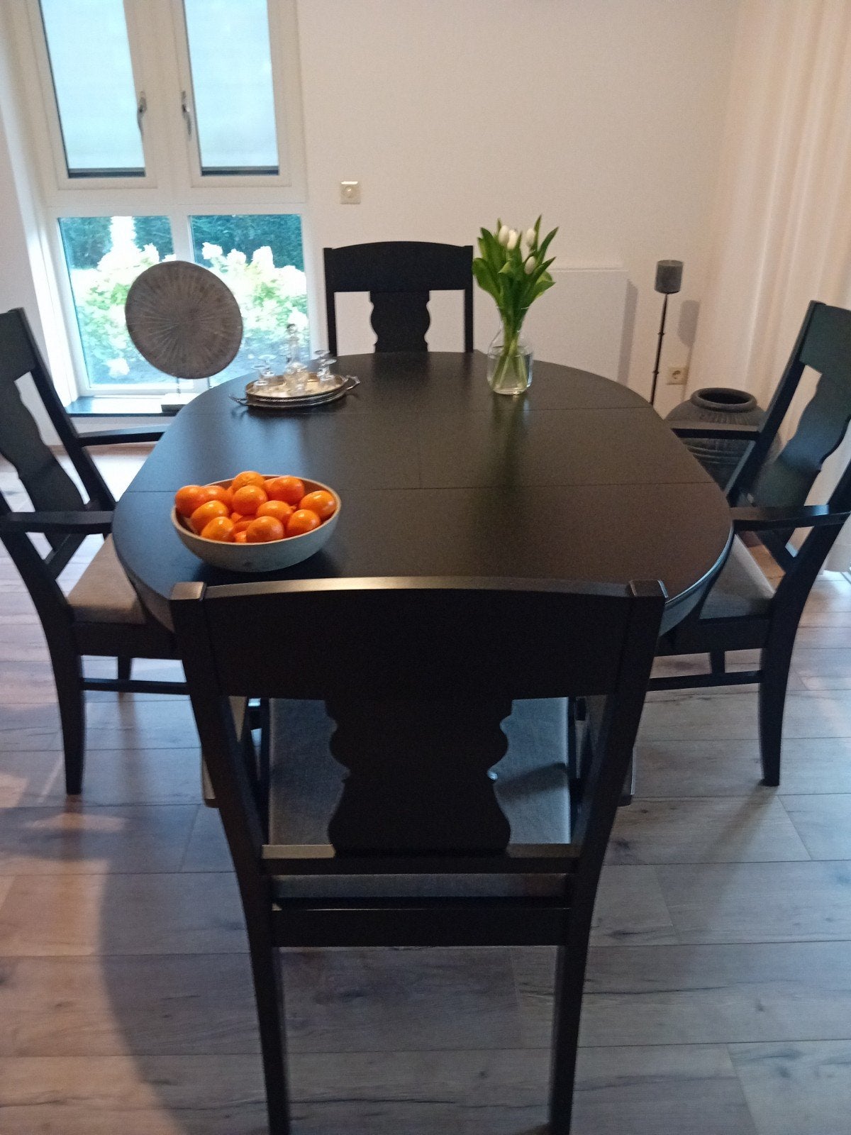 eettafel met stoelen, Ophalen, Ovaal, 100 tot 150 cm, 100 tot 150 cm