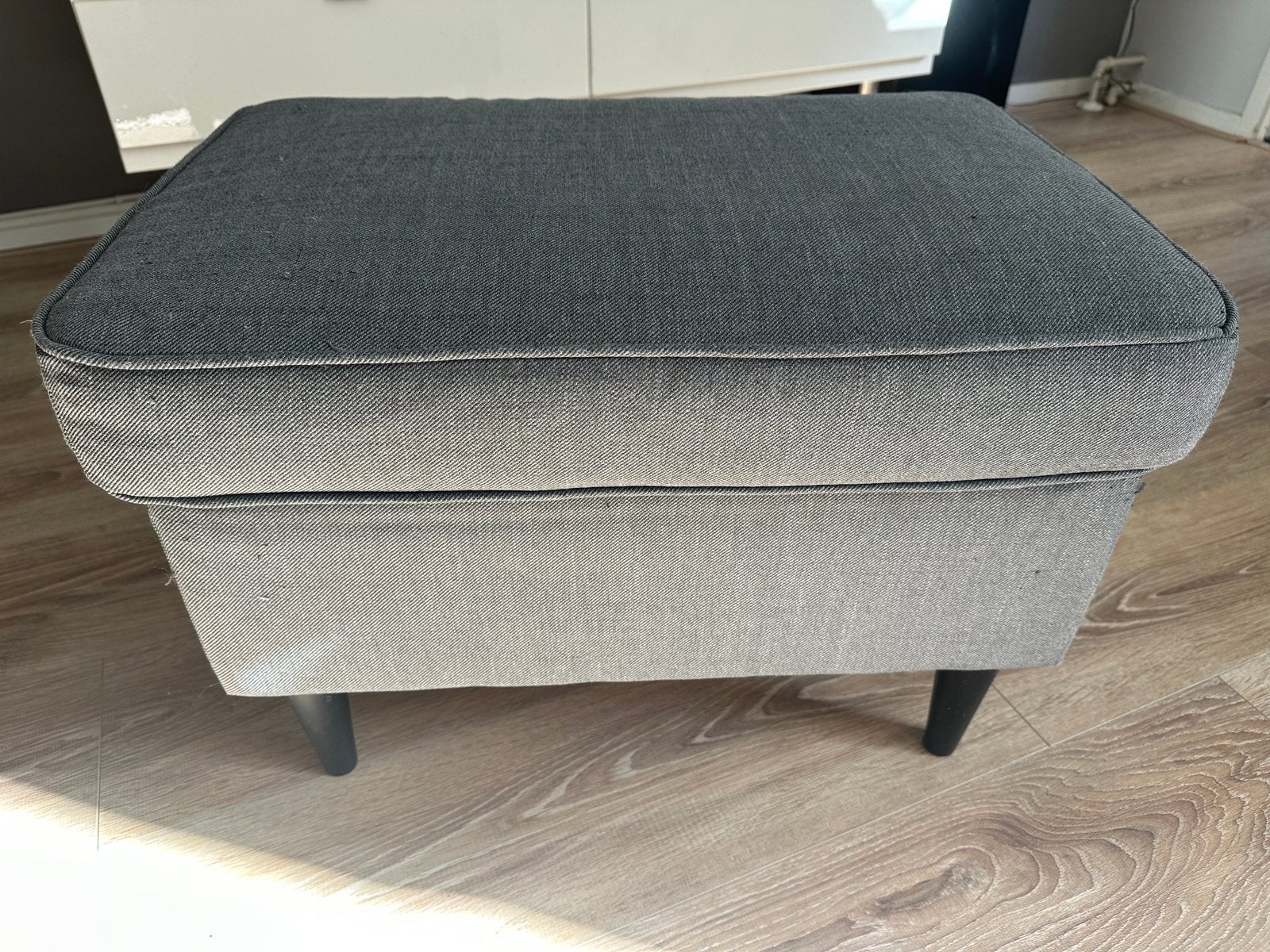 Ikea hocker Ektorp grijs, Ophalen, Gebruikt, Rechthoekig, 75 tot 100 cm
