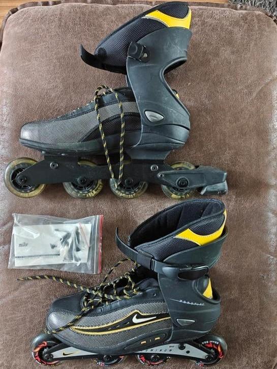 Nike skeelers maat 45.5 met complete beschermset, Sport en Fitness, Skeelers, Ophalen of Verzenden, Zo goed als nieuw