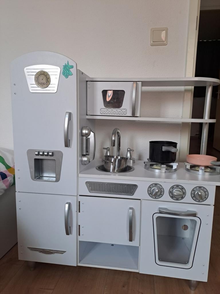 KidKraf spoelkeuken WIT, Ophalen, Gebruikt, Hout, Speelkeuken