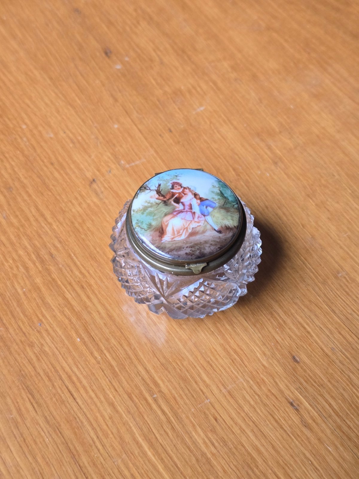 antiek kristal met porselein (sêvres), Antiek en Kunst, Ophalen of Verzenden