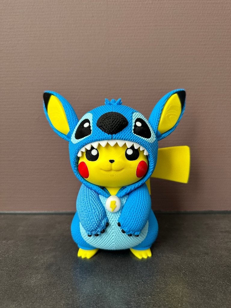 Pikachu  Stitch – Fan Art 3D-print, Hobby en Vrije tijd, Verzenden, Nieuw, Overige typen