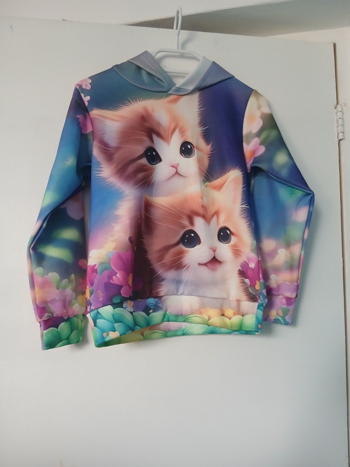 nieuw meisjes trui maat 134/140 blauw met katten, Ophalen of Verzenden, Nieuw, Meisje, Trui of Vest