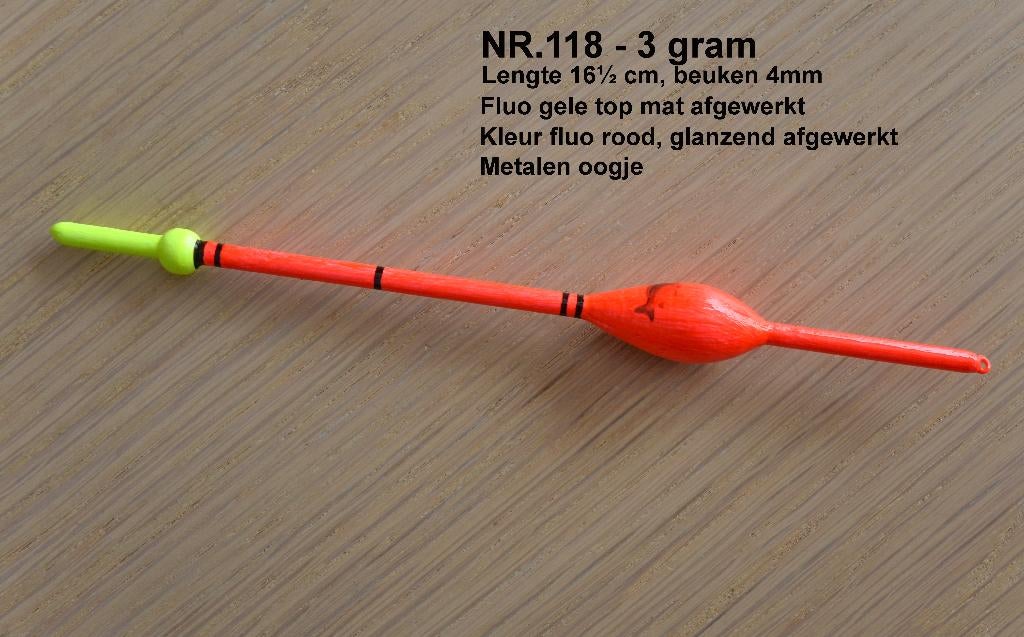 KARPERDOBBER HANDBUILT  NR. 118 / 3 gram, Watersport en Boten, Ophalen of Verzenden, Nieuw, Dobber of Lood