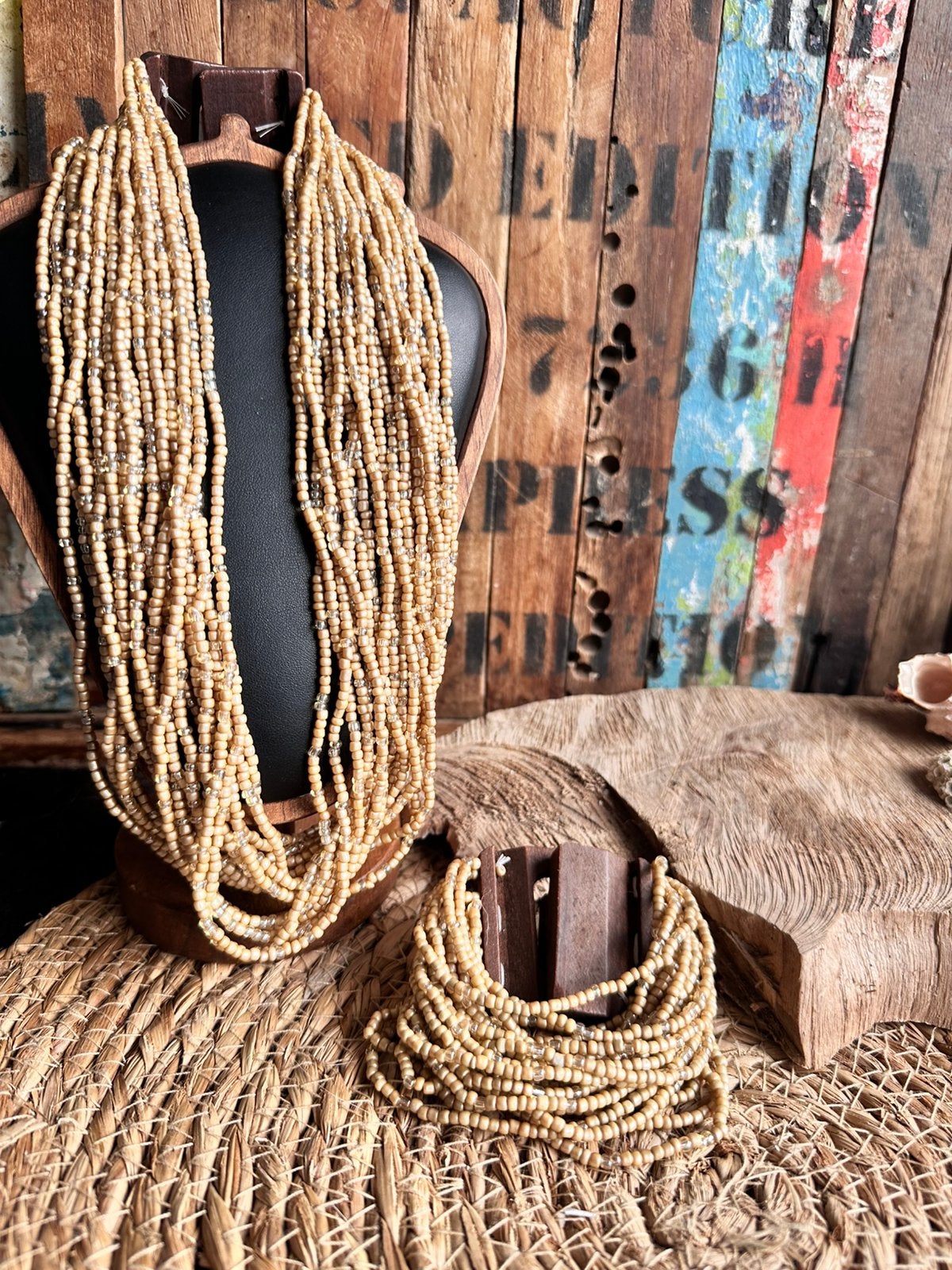 Boho sieraden set / halsketting - armband / beachwear /nieuw, Sieraden, Tassen en Uiterlijk, Ophalen of Verzenden, Nieuw, Overige materialen