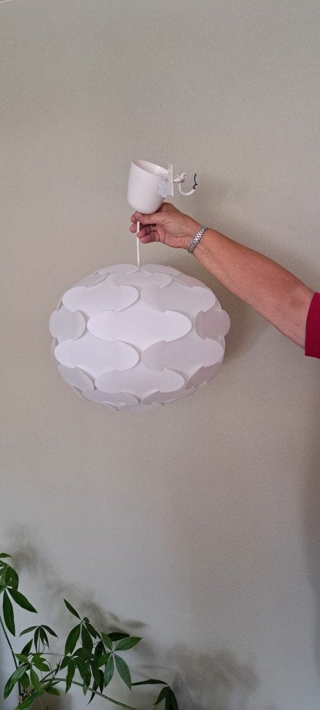 IKEA Fillsta hanglamp wit, Ophalen of Verzenden, Gebruikt, Kunststof, E27 (groot)