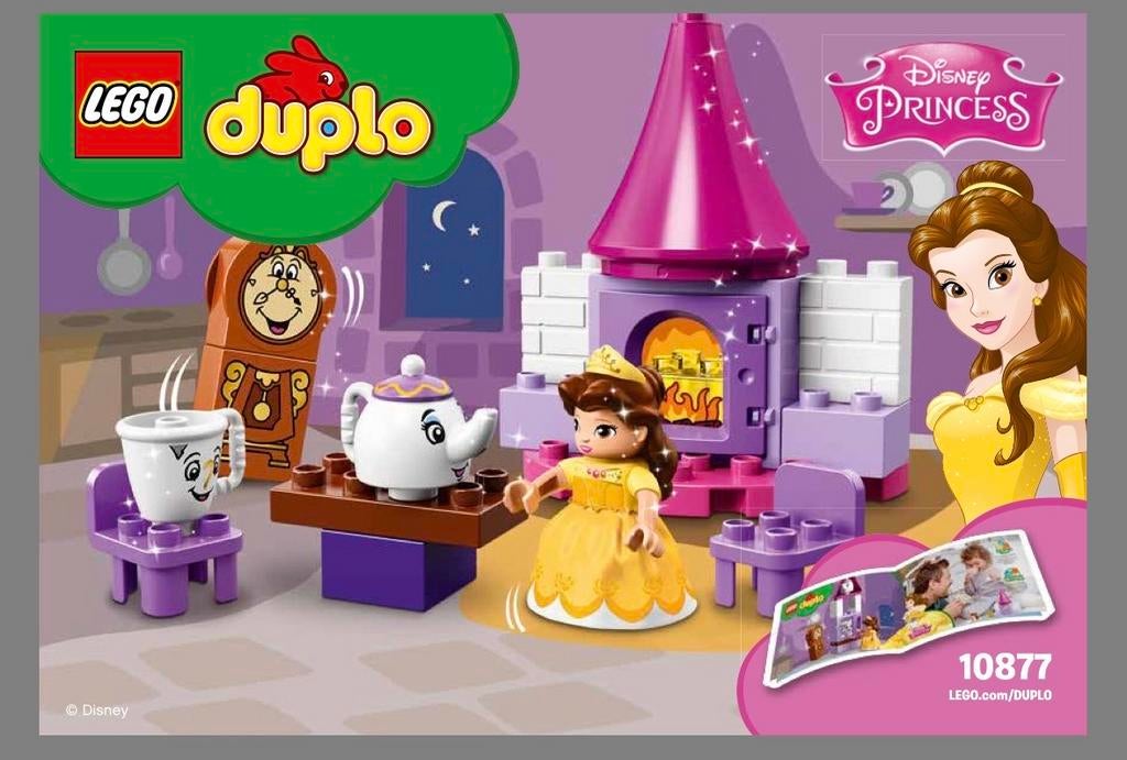 LEGO Duplo Disney Belle's Theefeestje Set 10877, Ophalen, Inclusief minifiguren, Gebruikt, Complete set