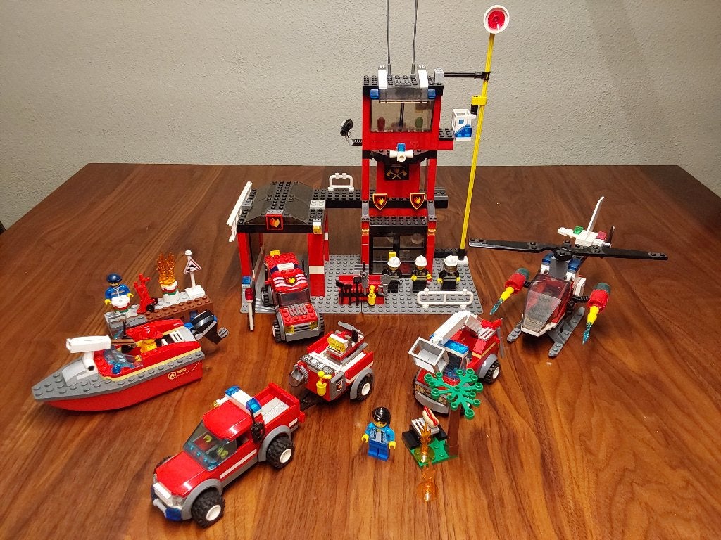Lego City Verzameling van 5 brandweersets, Kinderen en Baby's, Inclusief instructies, Lego, Ophalen of Verzenden, Zo goed als nieuw