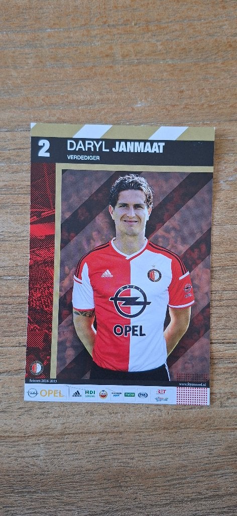 Spelerskaart; Daryl Janmaat # Feyenoord / ADO Den Haag, Ophalen of Verzenden, Nieuw, Feyenoord, Spelerskaart