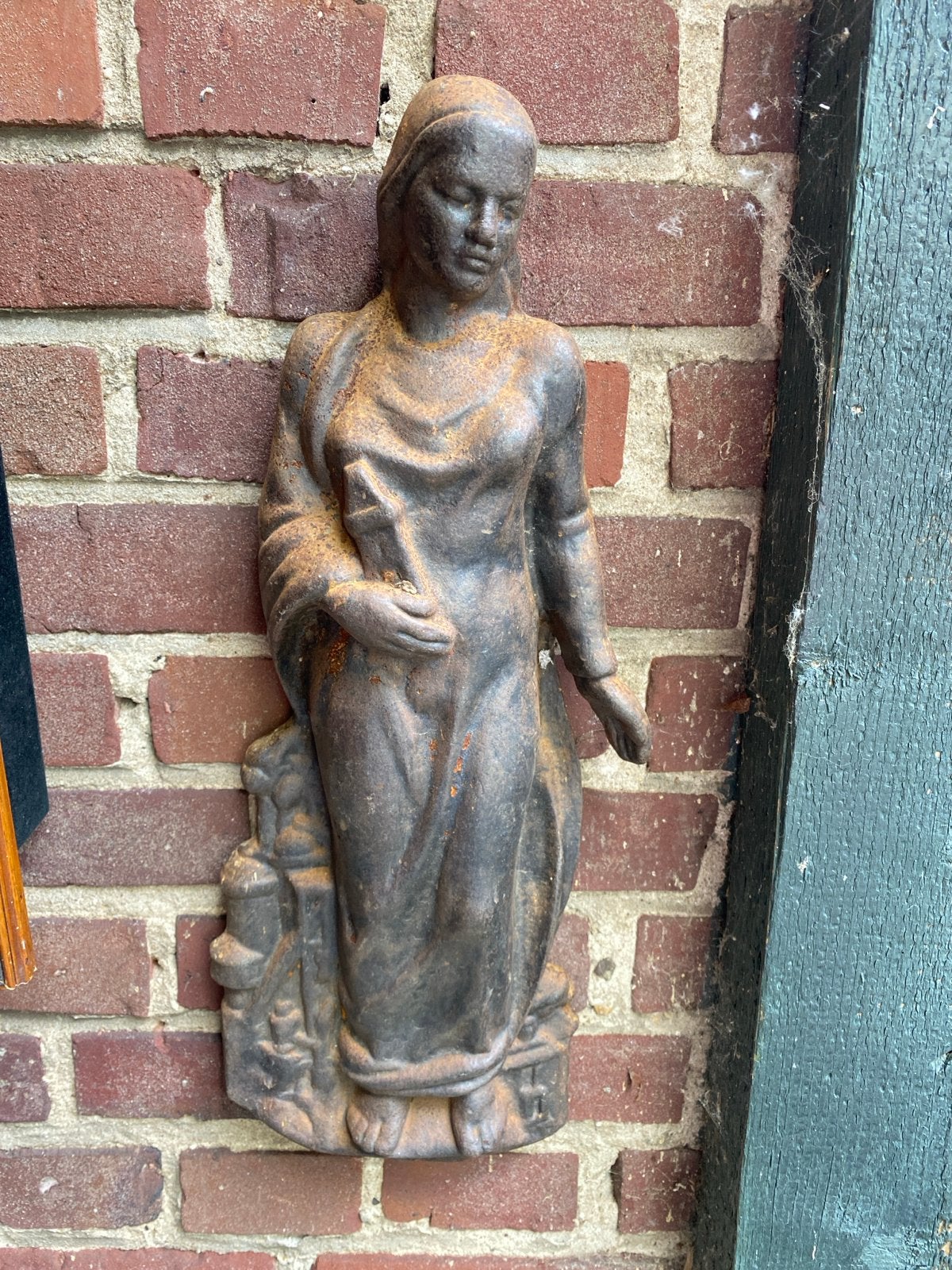 Heilige Barbara Beeld - Gietijzer - 50 cm, Ophalen