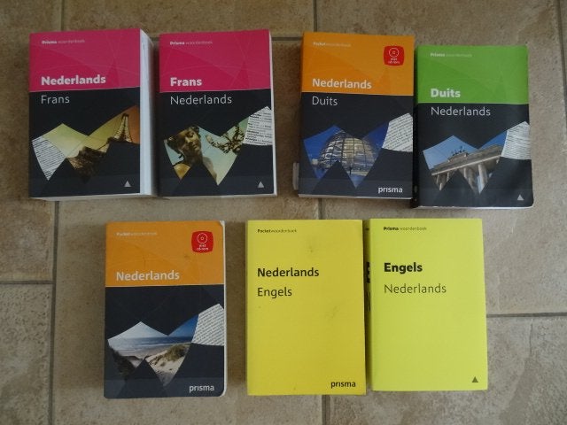 Prisma woordenboeken set Duits/ Frans/ Engels/ Nederlands, Boeken, Woordenboeken, Ophalen of Verzenden, Zo goed als nieuw, Prisma of Spectrum