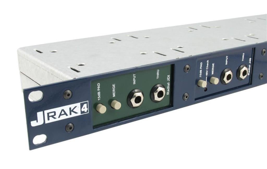 Radial J-RAK 4 rackmount 1RU voor 4 Radial DI boxes, ., Overige typen, Nieuw, Ophalen of Verzenden