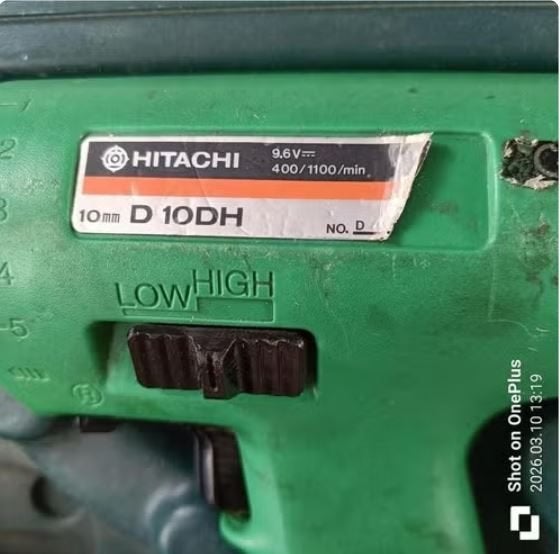 Hitachi Boormachine D10DH, Ophalen of Verzenden, Gebruikt, Boormachine