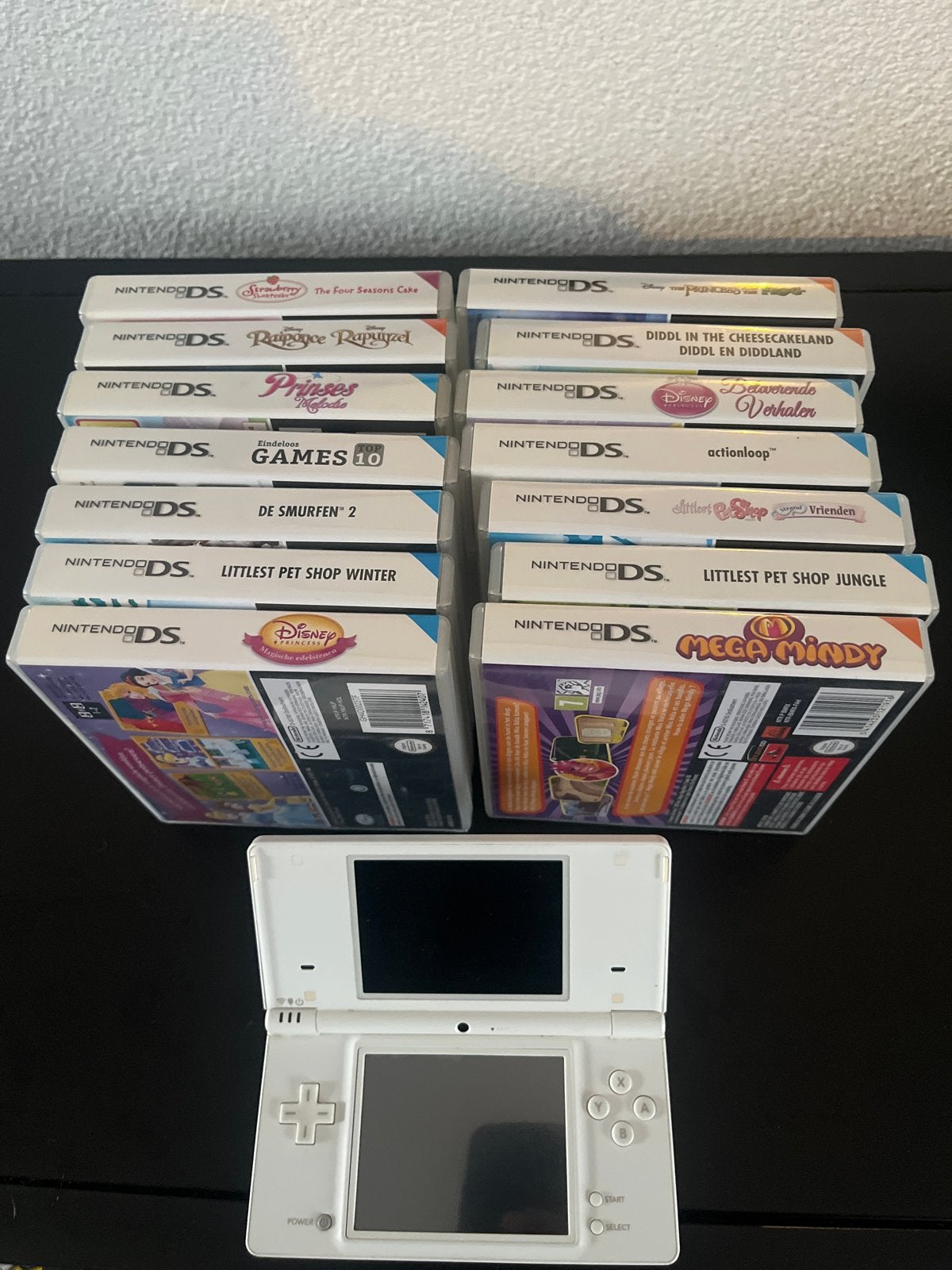 Nintendo DS Lite wit met 14 games, Spelcomputers en Games, Wit, Ophalen of Verzenden, DS Lite, Gebruikt