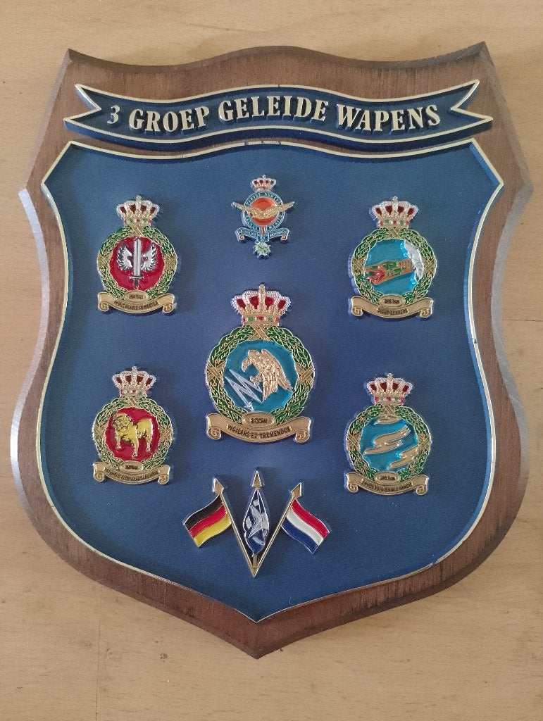Wandbord luchtmacht 3ggw, Verzamelen, Verzenden, Luchtmacht, Nederland, Embleem of Badge