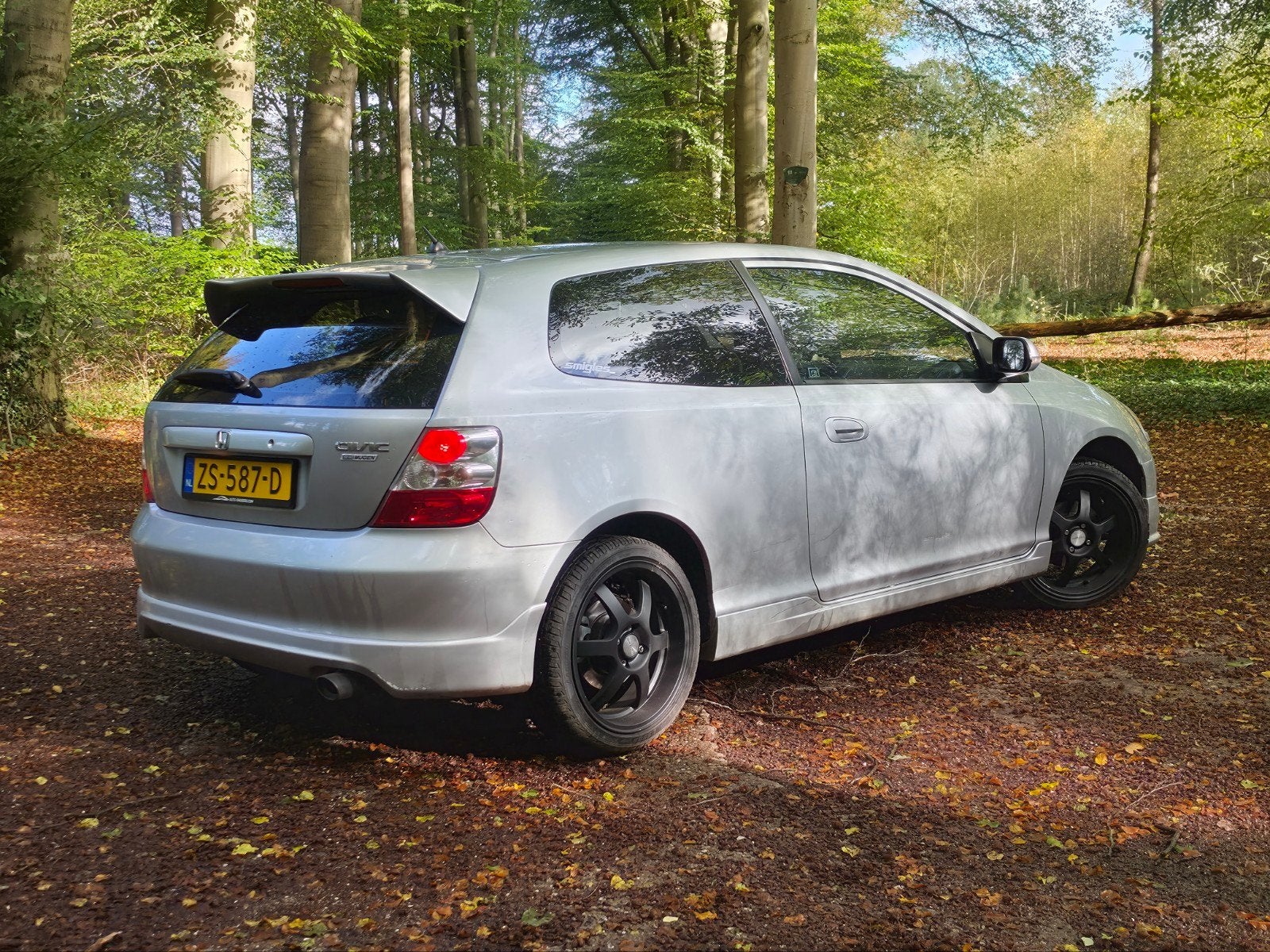 Honda Civic 1.4iS 2004 Airco | Cruise control, Auto's, Voorwielaandrijving, Zwart, 4 cilinders, 1396 cc